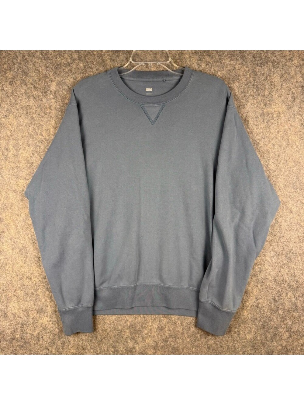 UNIQLO Men's Crewneck Sweatshirt Size L Grandpacore Cabincore Slate Blue 436